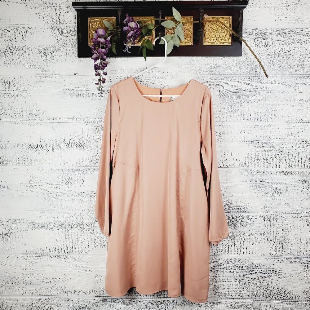 Movint Mauve Tunic Tencel Long Sleeves Dress
